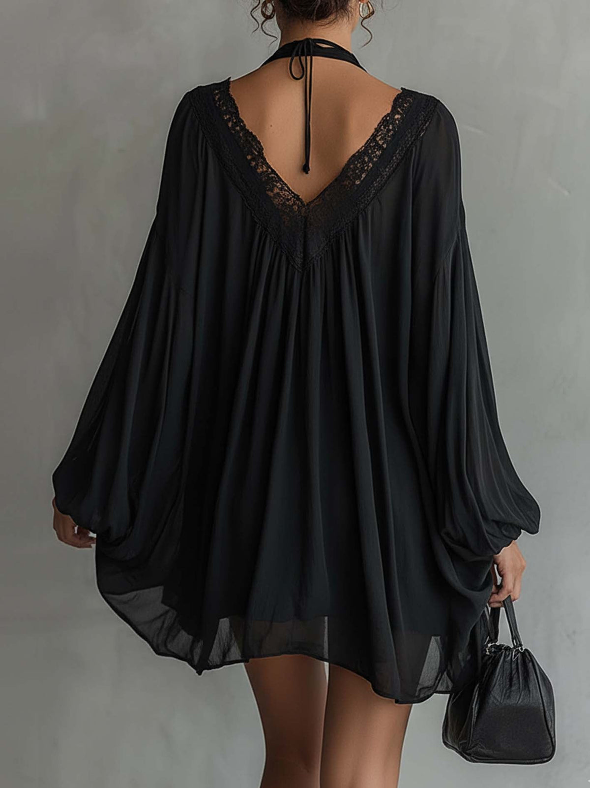 Selene | Lace Halter Mini Dress