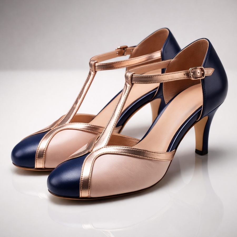 Amara | T-Strap Block Heels