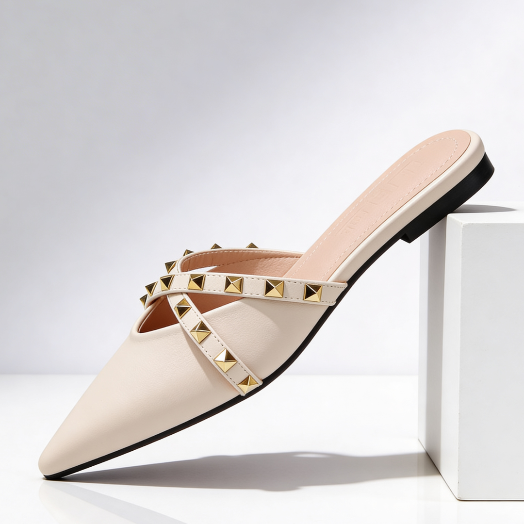 Rivara | Studded Pointed-Toe Mules