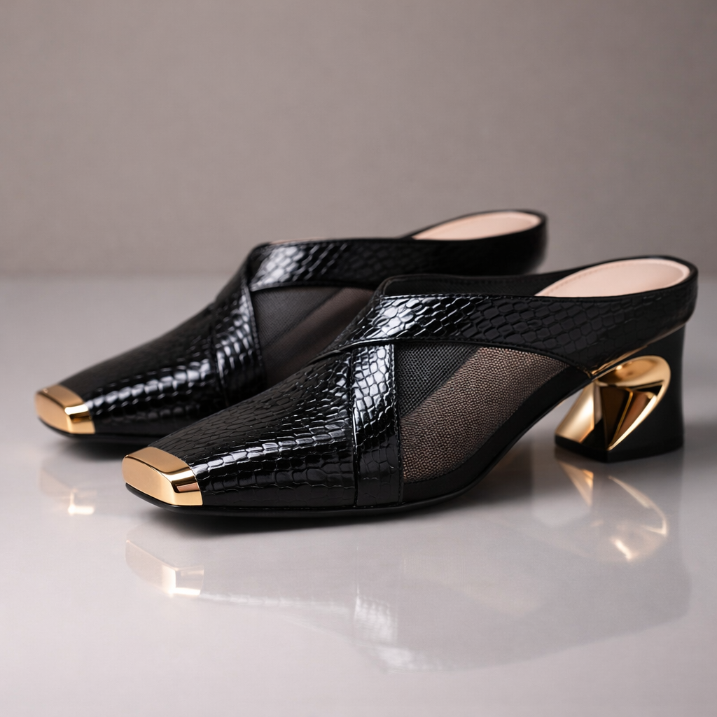 Aurea | Mesh Mule Heels