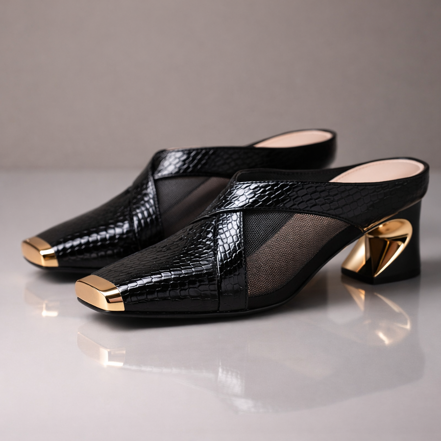 Aurea | Mesh Mule Heels