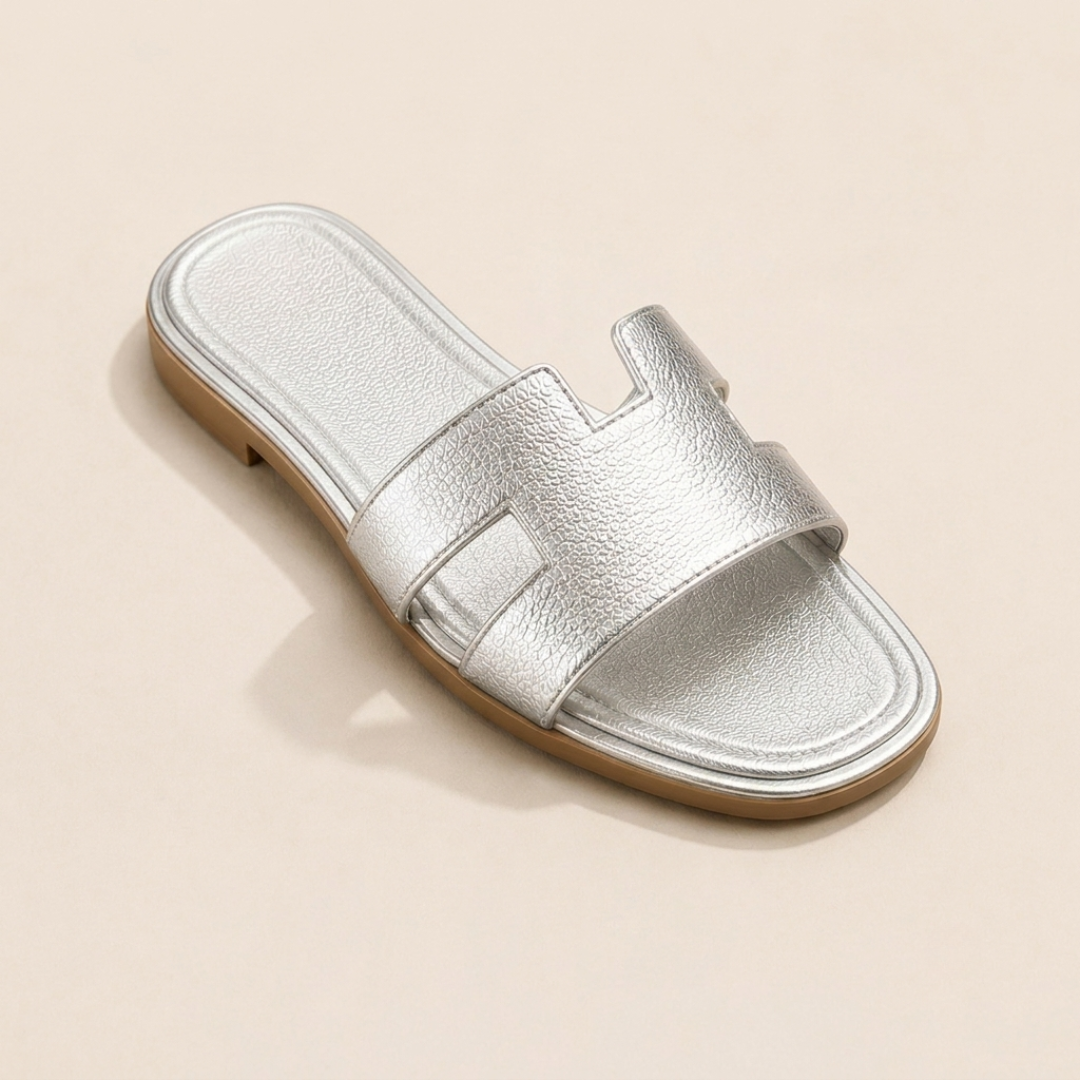 Simone | H-Strap Flat Slip-On Sandals