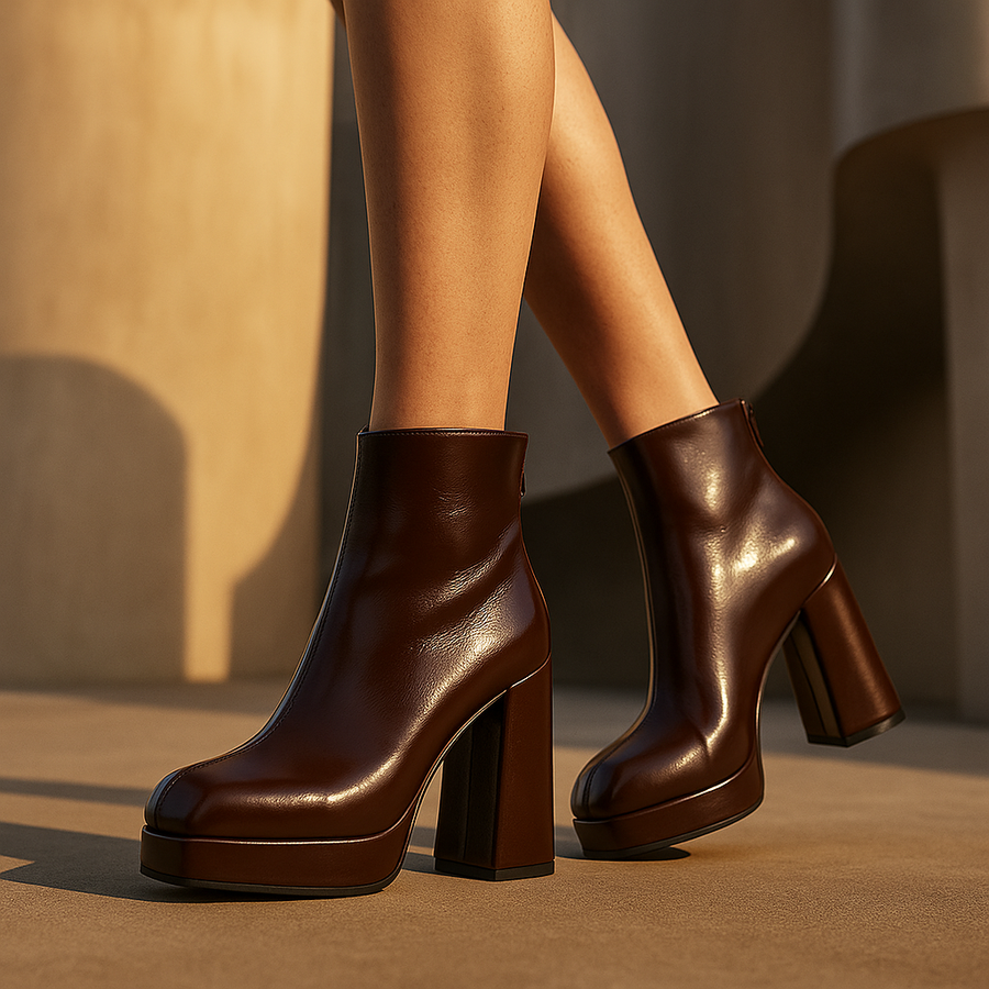 Arcavia | Platform Block Heel Ankle Boots