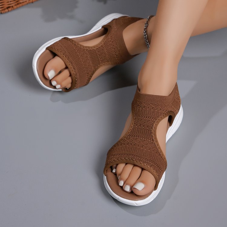 Cora | Knit Wedge Sandals