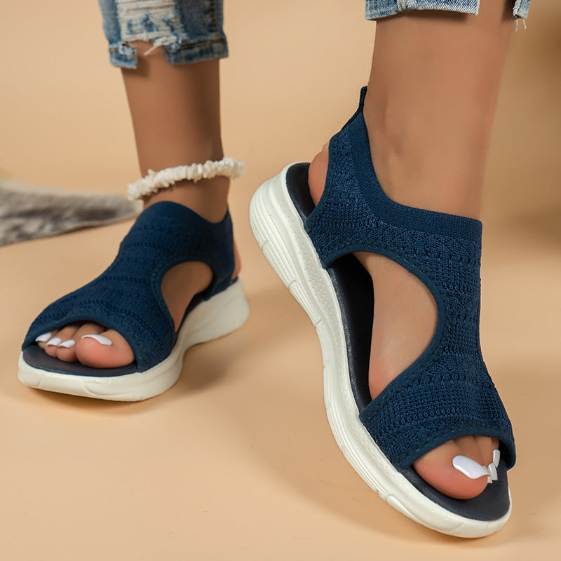 Cora | Knit Wedge Sandals