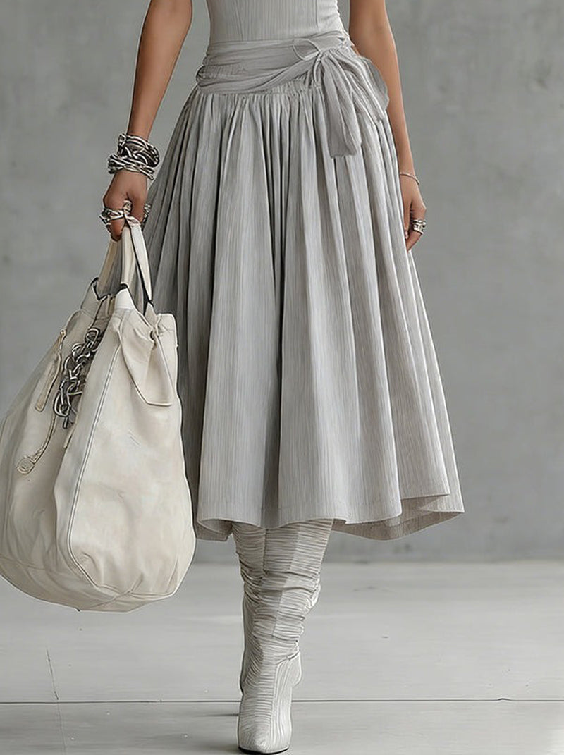 Elara | Draped Ribbed Midi Dress