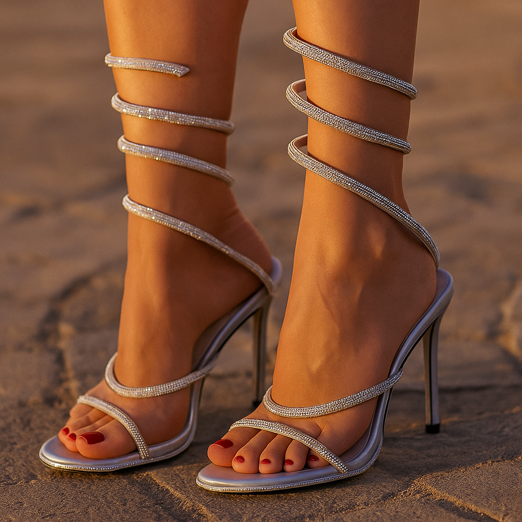 Medusa | Crystal Wrap Stiletto Heels