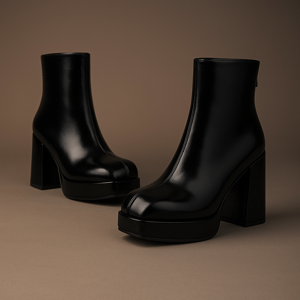 Arcavia | Platform Block Heel Ankle Boots