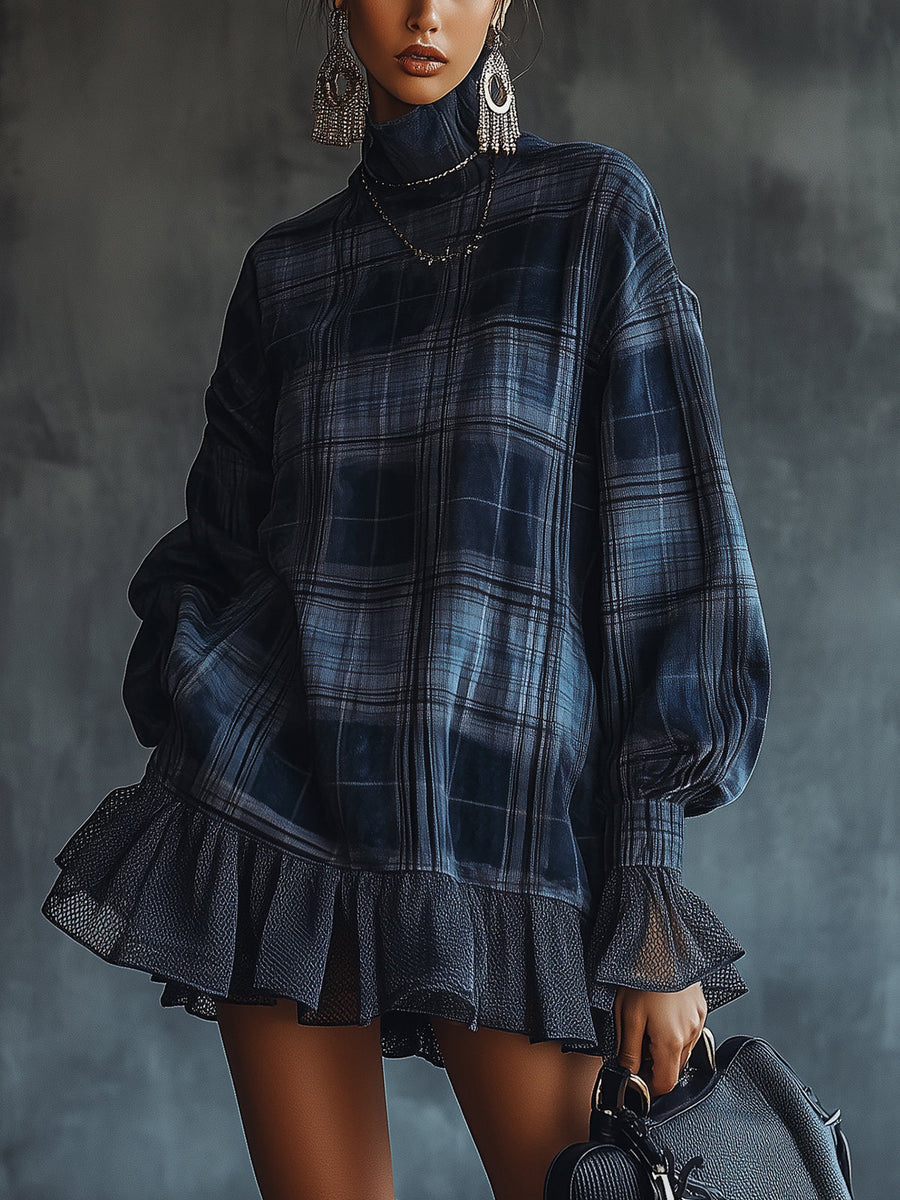 Elodie | Plaid Ruffle Mini Dress