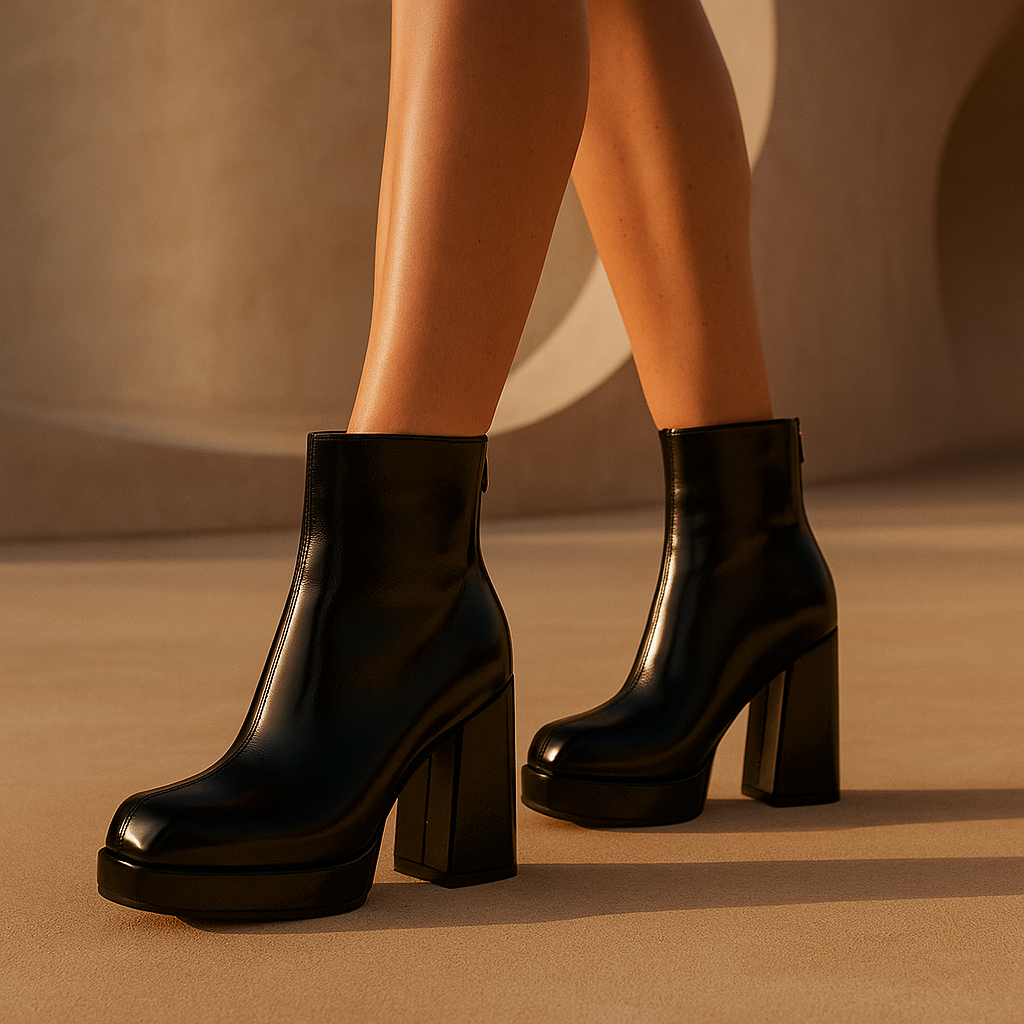 Arcavia | Platform Block Heel Ankle Boots