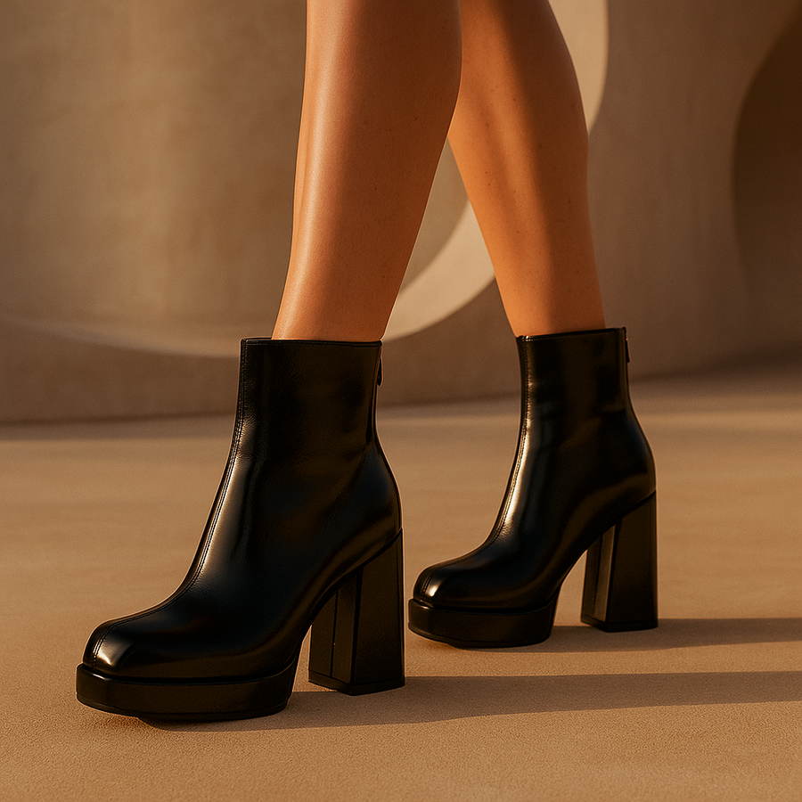 Arcavia | Platform Block Heel Ankle Boots
