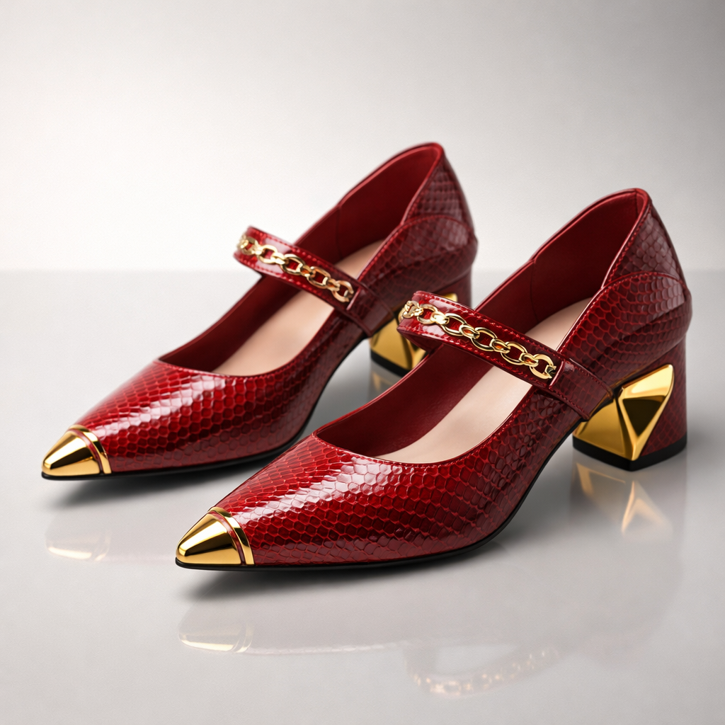Aurea | Chain Block Heels