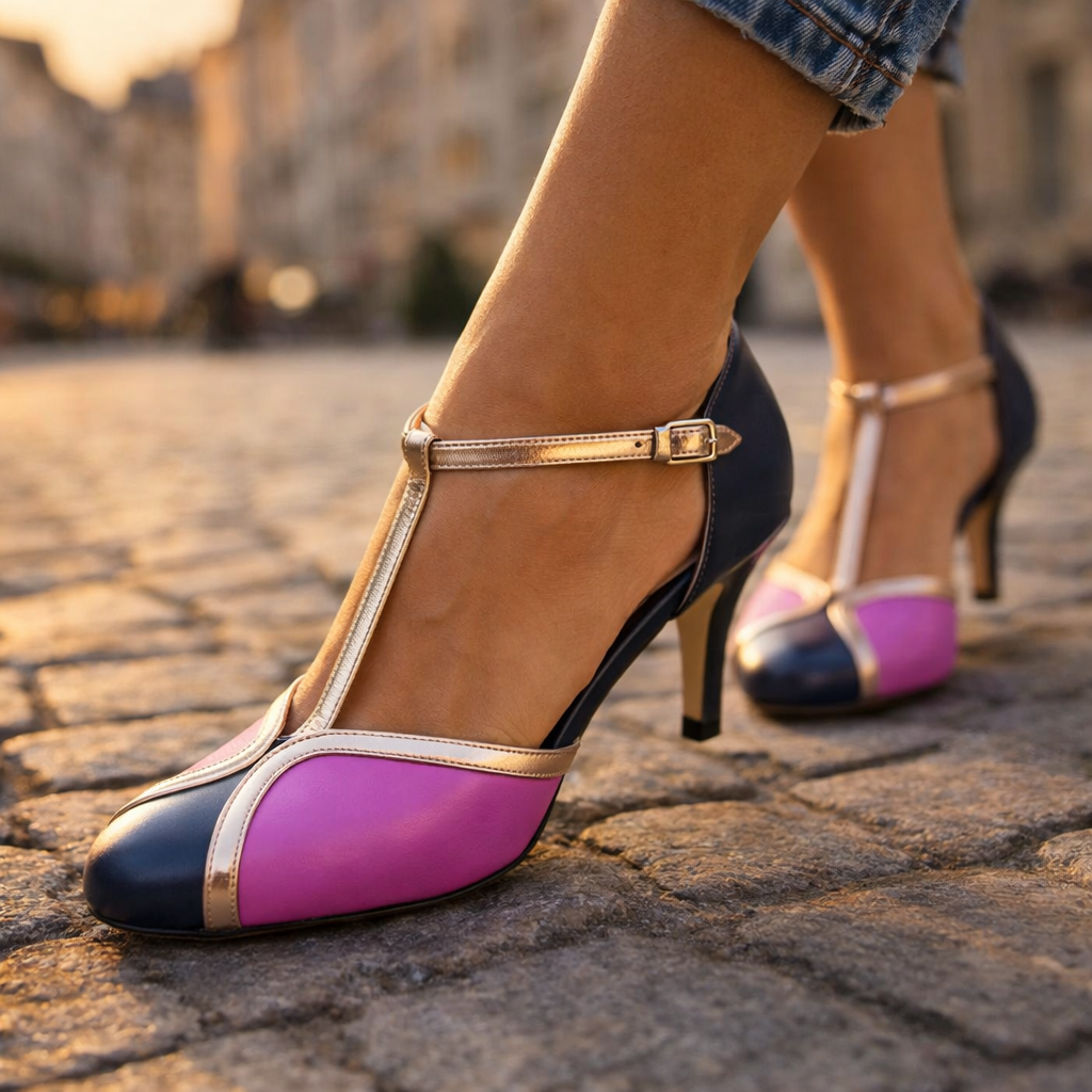 Amara | T-Strap Block Heels