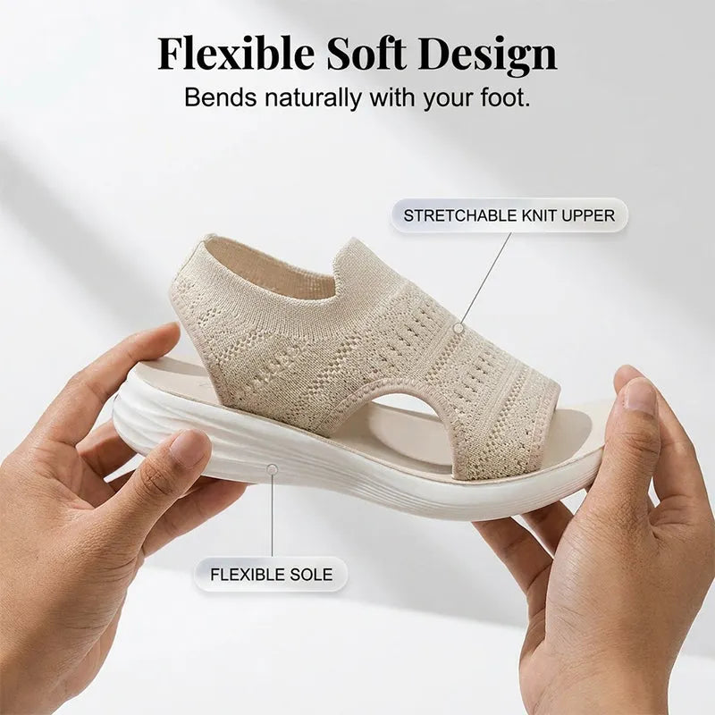 Faye | Knit Platform Sandals