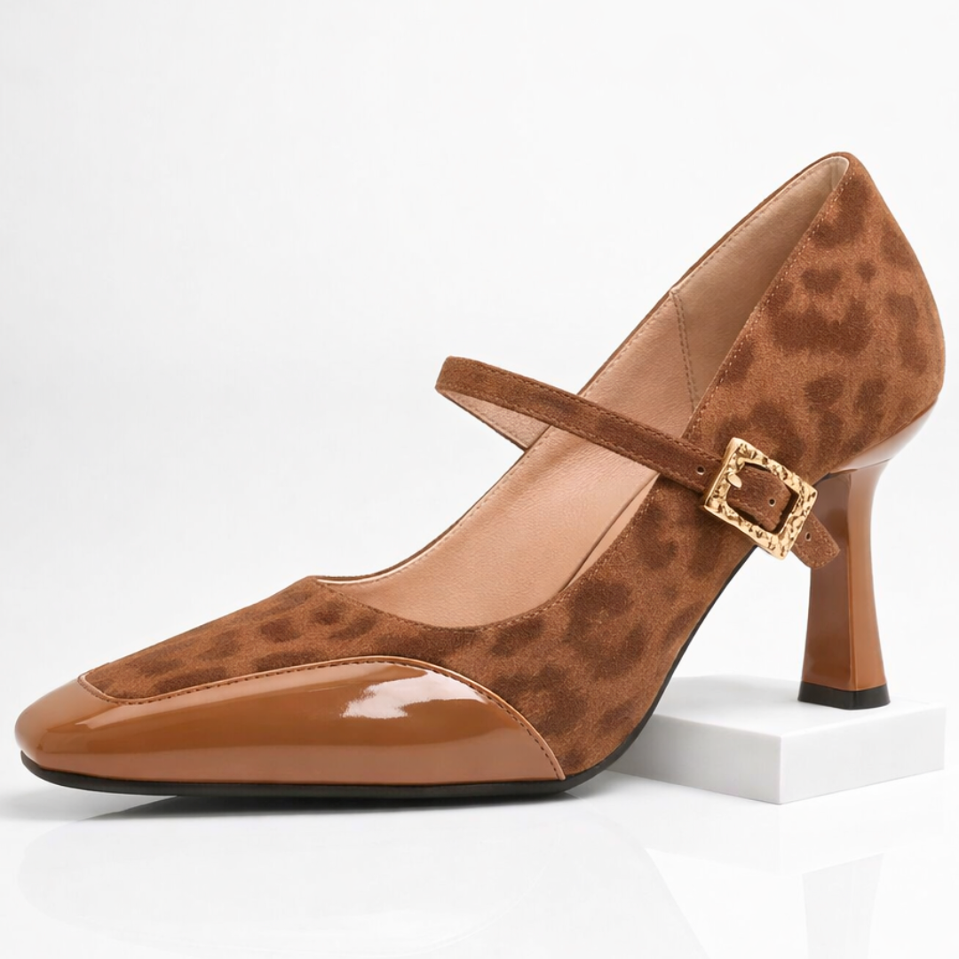 Monroe | Leopard Print Mary Jane Heels