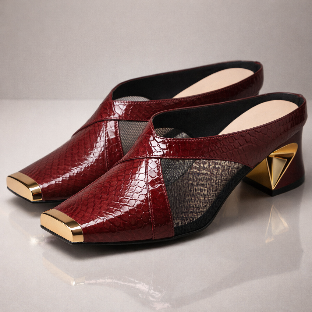 Aurea | Mesh Mule Heels