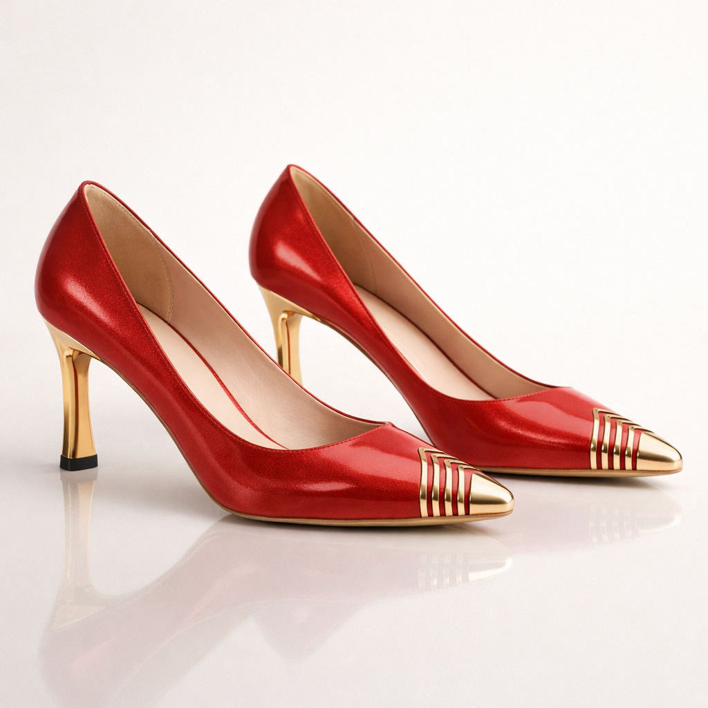 Aurelia | Gold Toe Stiletto Heels