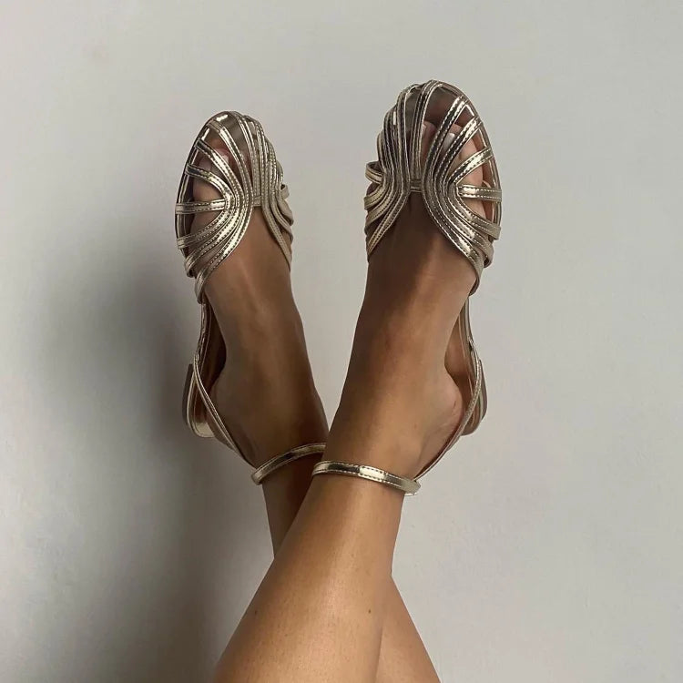Gioiella | Metallic Strappy Sandals