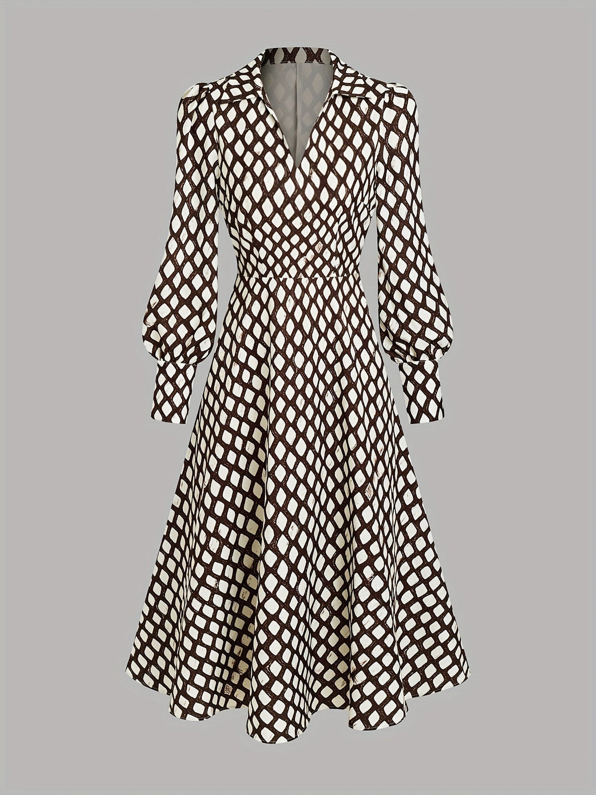 Zara lizzy | Vintage Rhombus Print Dress