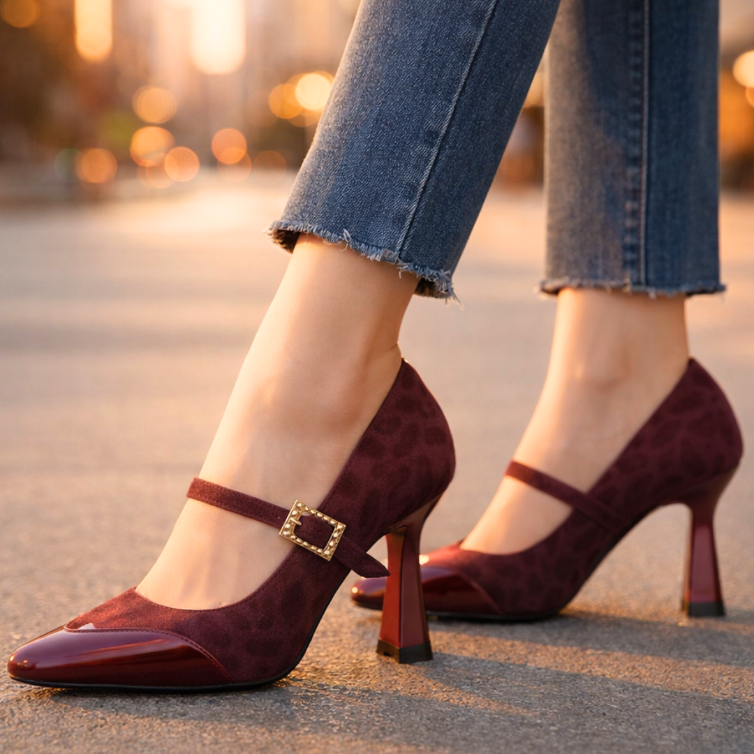 Monroe | Leopard Print Mary Jane Heels