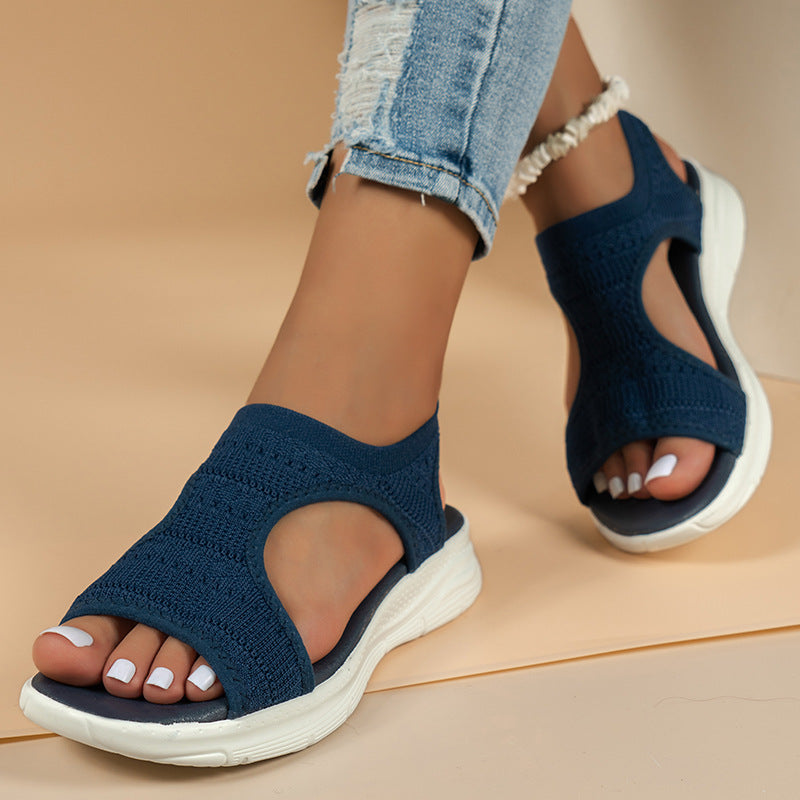 Cora | Knit Wedge Sandals