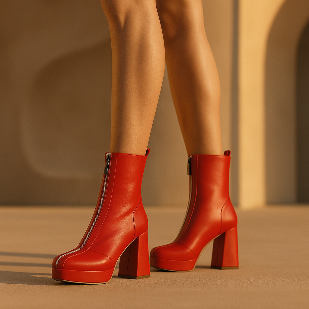 Caldera | Platform Block Heel Ankle Boots