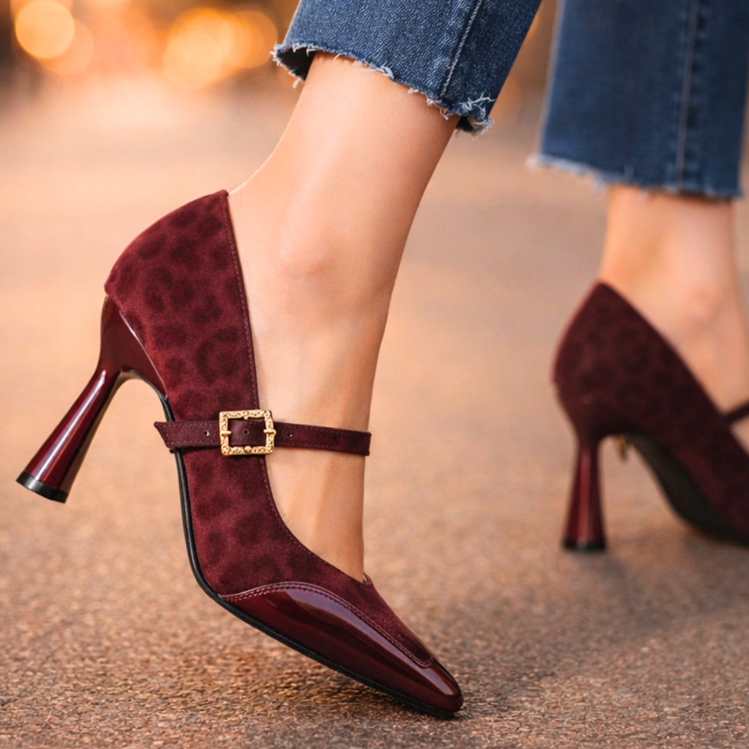 Monroe | Leopard Print Mary Jane Heels