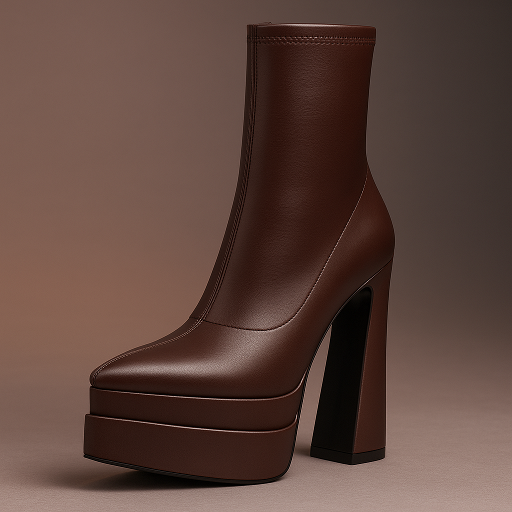 Stratos | Platform Block Heel Ankle Boots