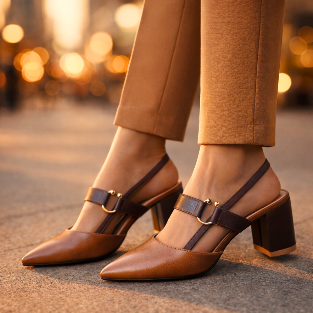 Arden | Ring Detail Slingback Heels