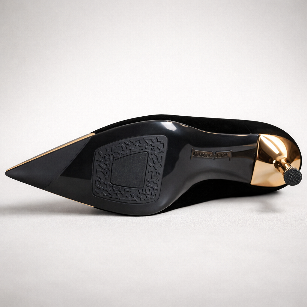 Aurelia | Gold Toe Stiletto Ankle Boots