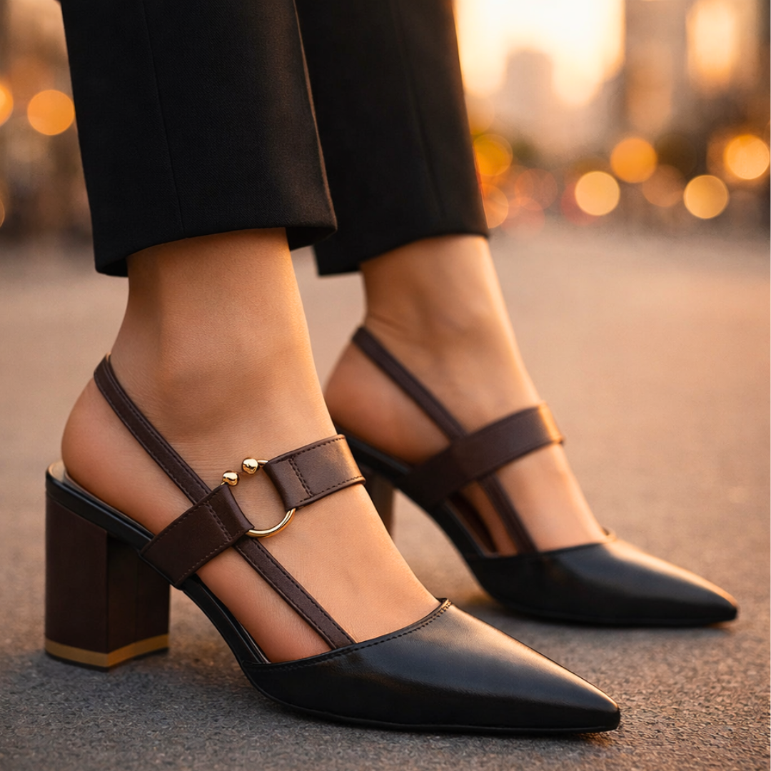 Arden | Ring Detail Slingback Heels