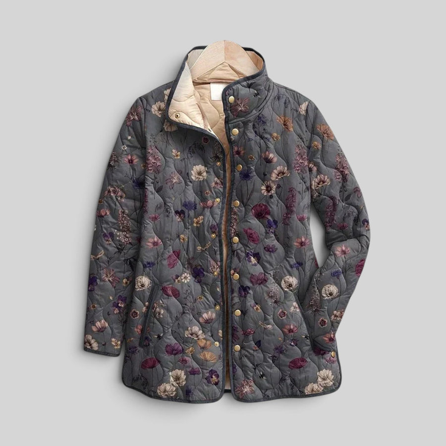 Niva | Vintage Floral Print Quilted Jacket