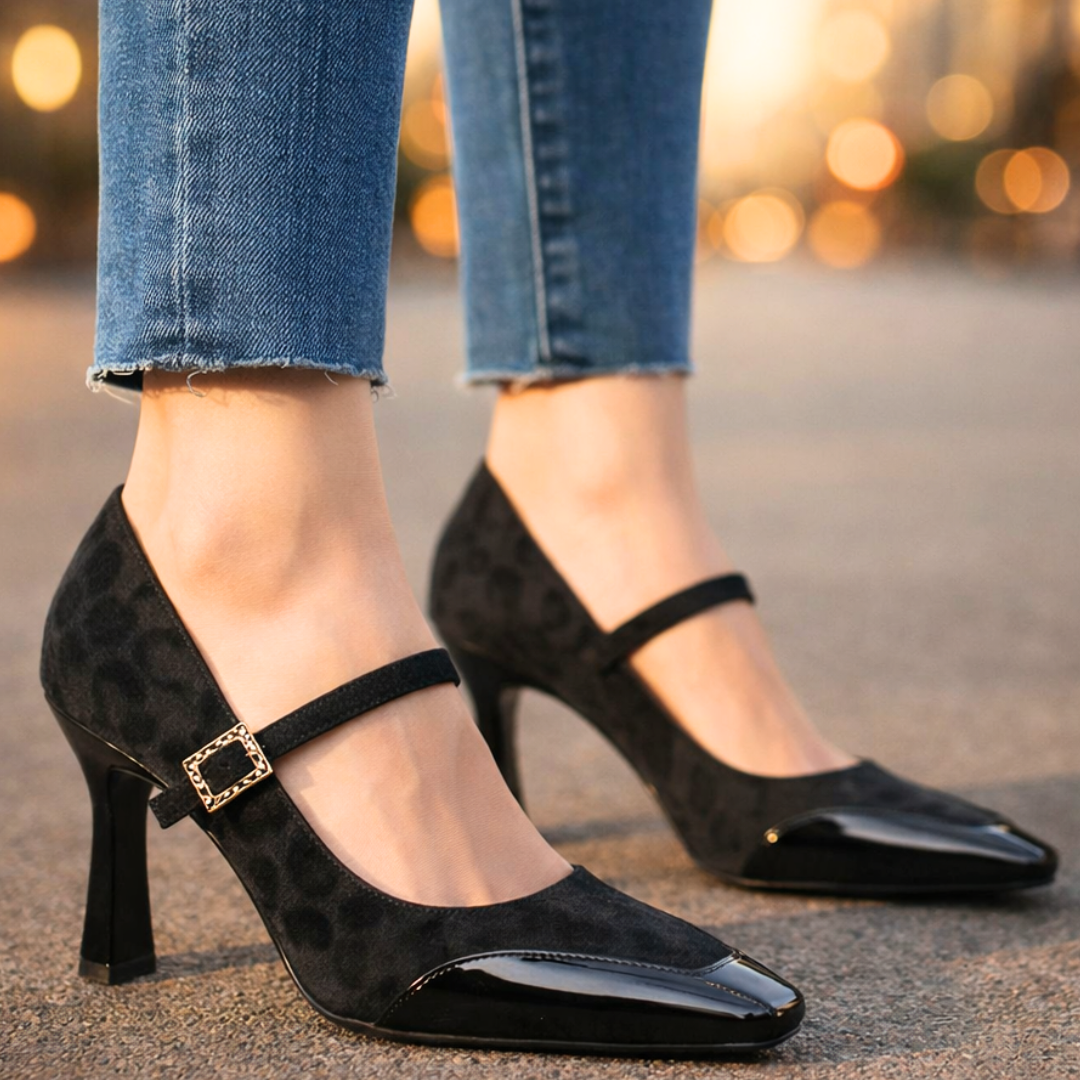 Monroe | Leopard Print Mary Jane Heels