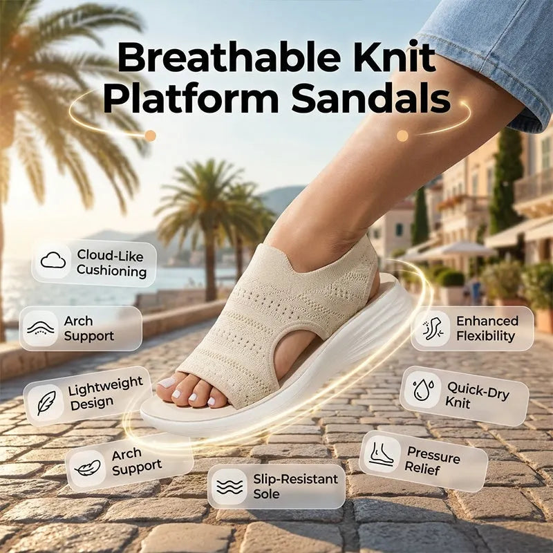 Faye | Knit Platform Sandals