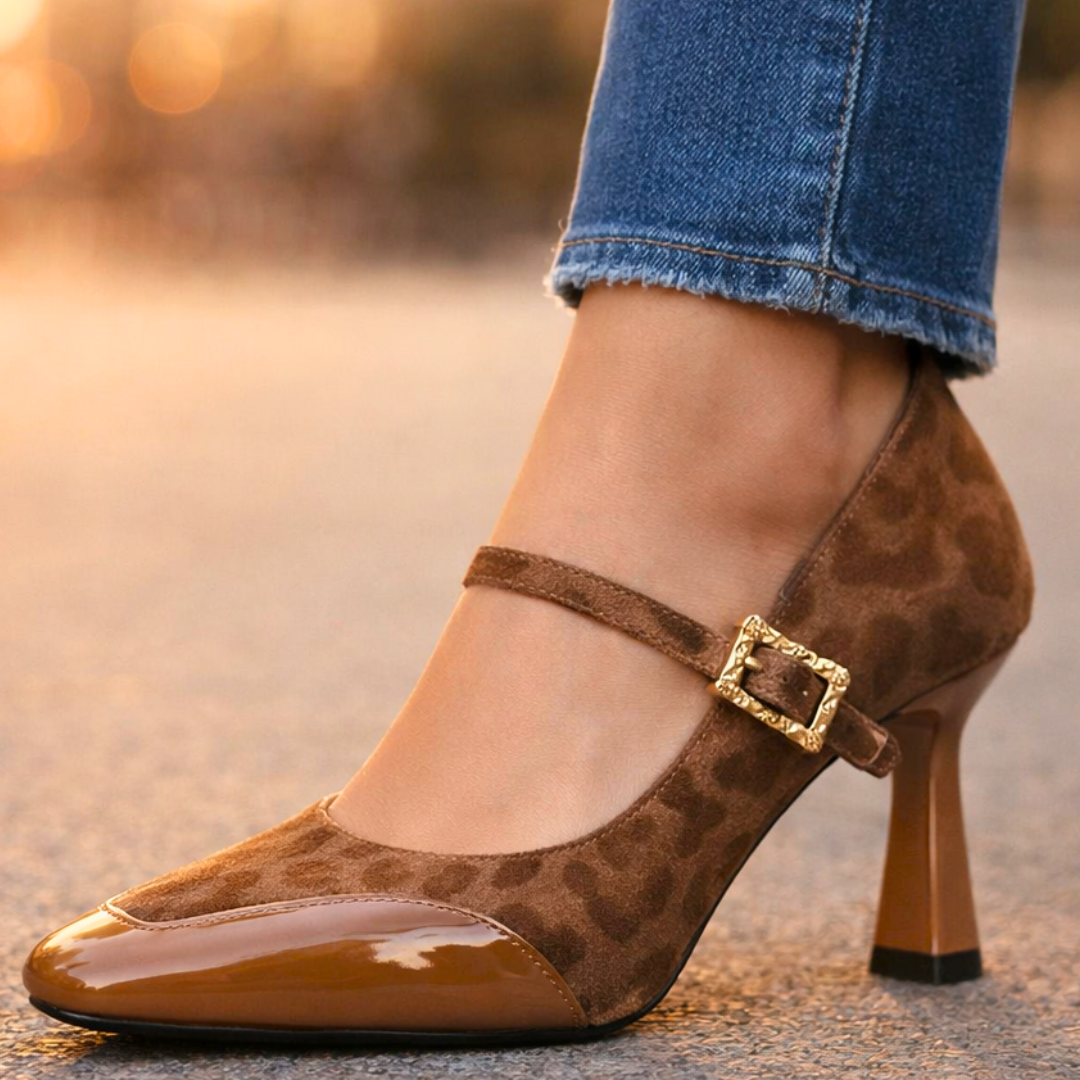 Monroe | Leopard Print Mary Jane Heels