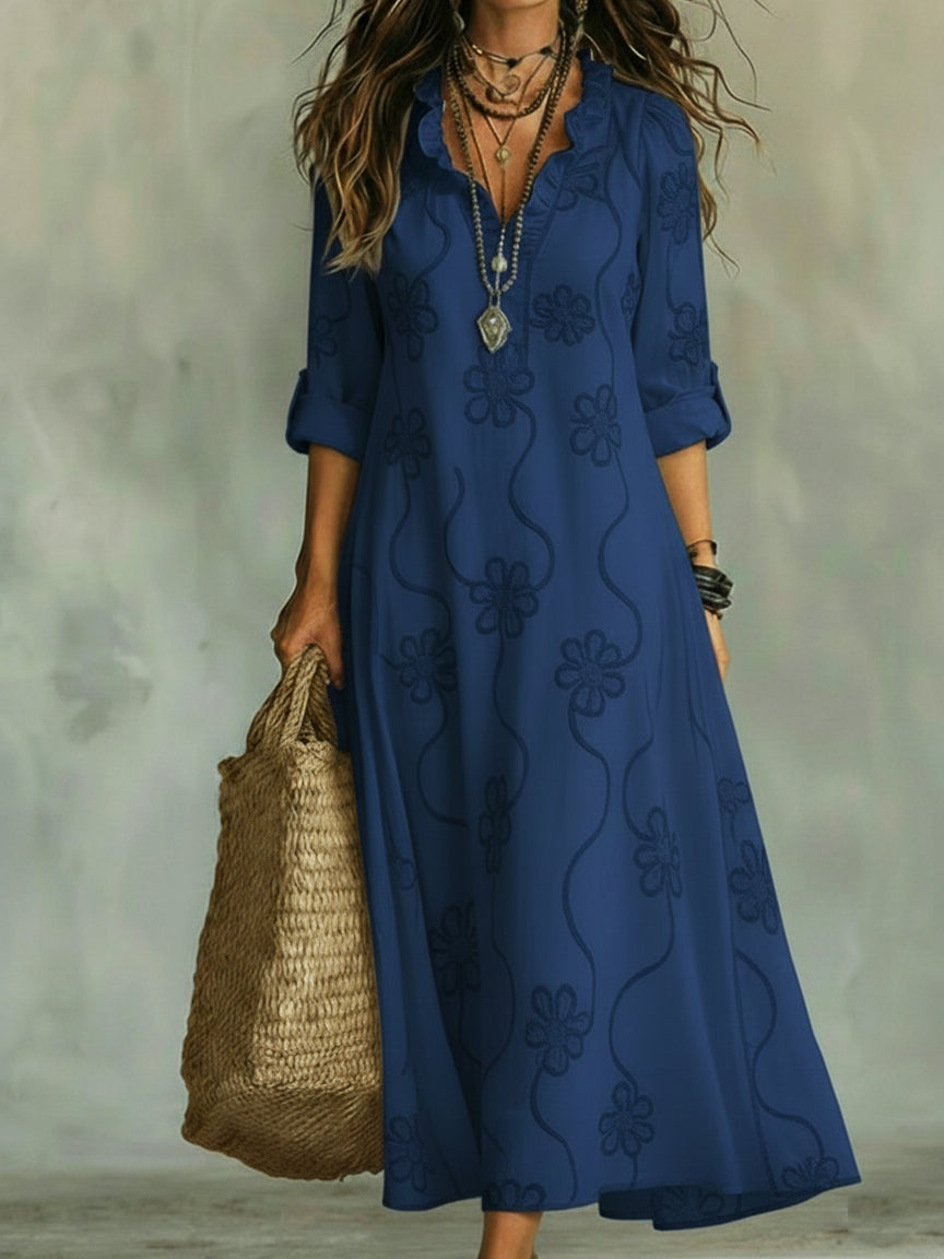 Blanche | Embroidered Maxi Dress