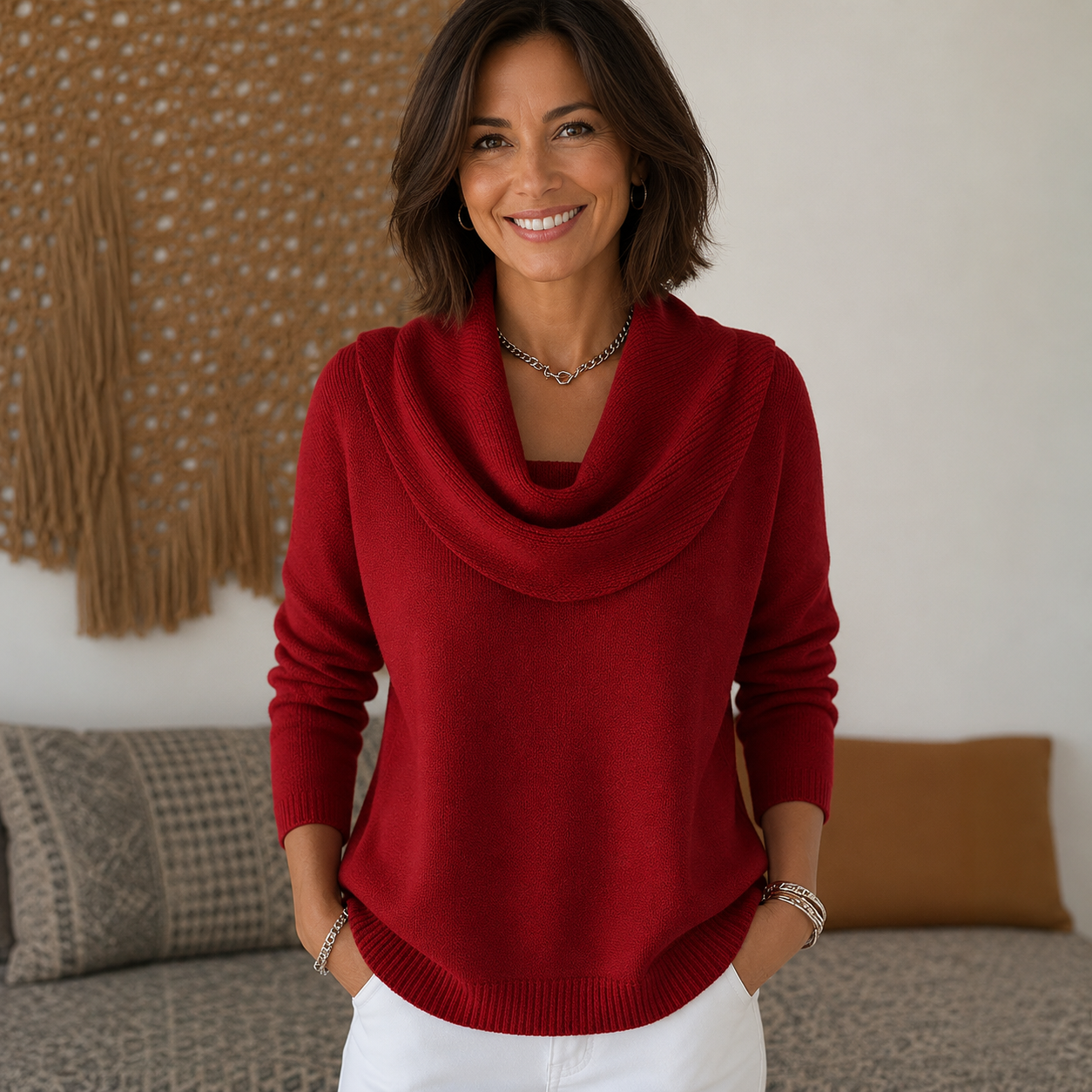 Cowl Neck Jumper for Women