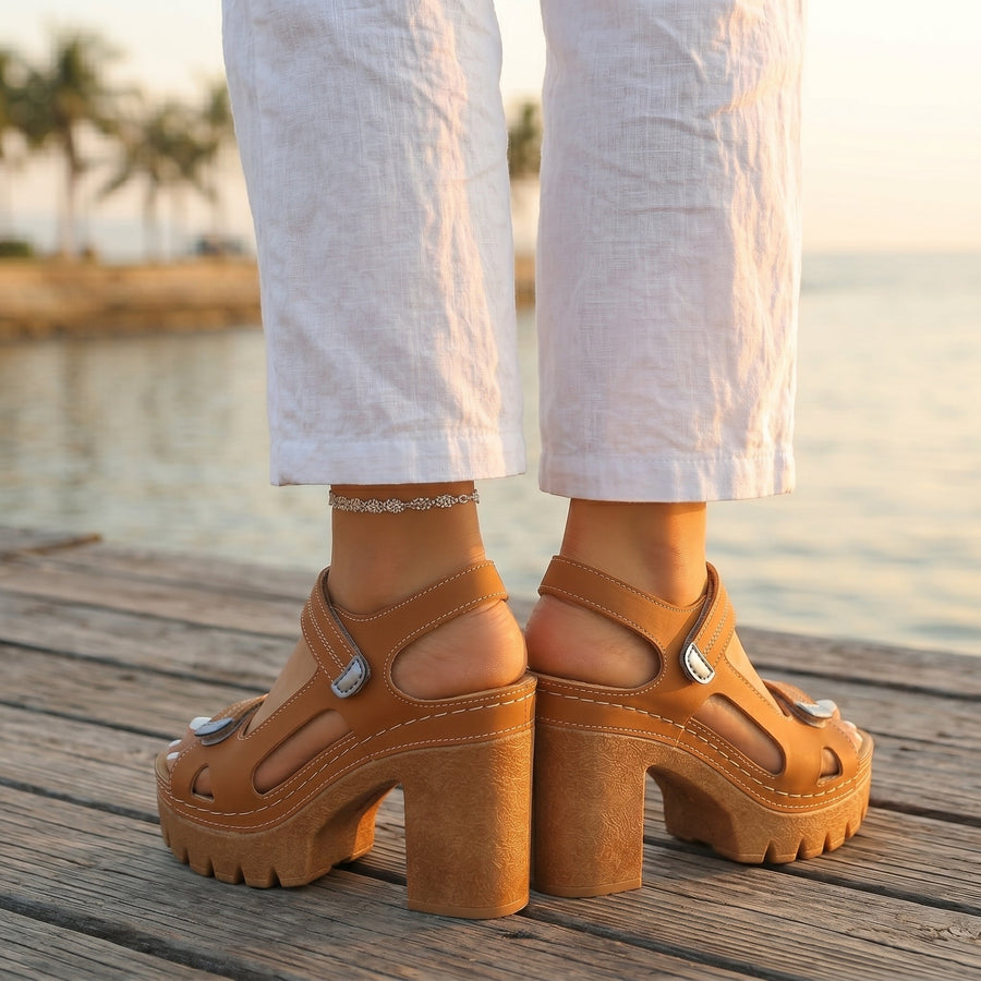 Velora | Chunky Block Heel Sandals