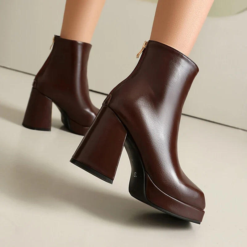 Arcavia | Platform Block Heel Ankle Boots