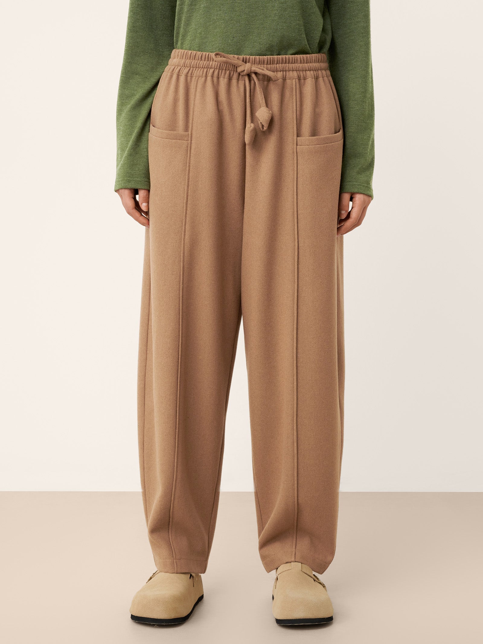 Priscilla | Wool Drawstring Trousers