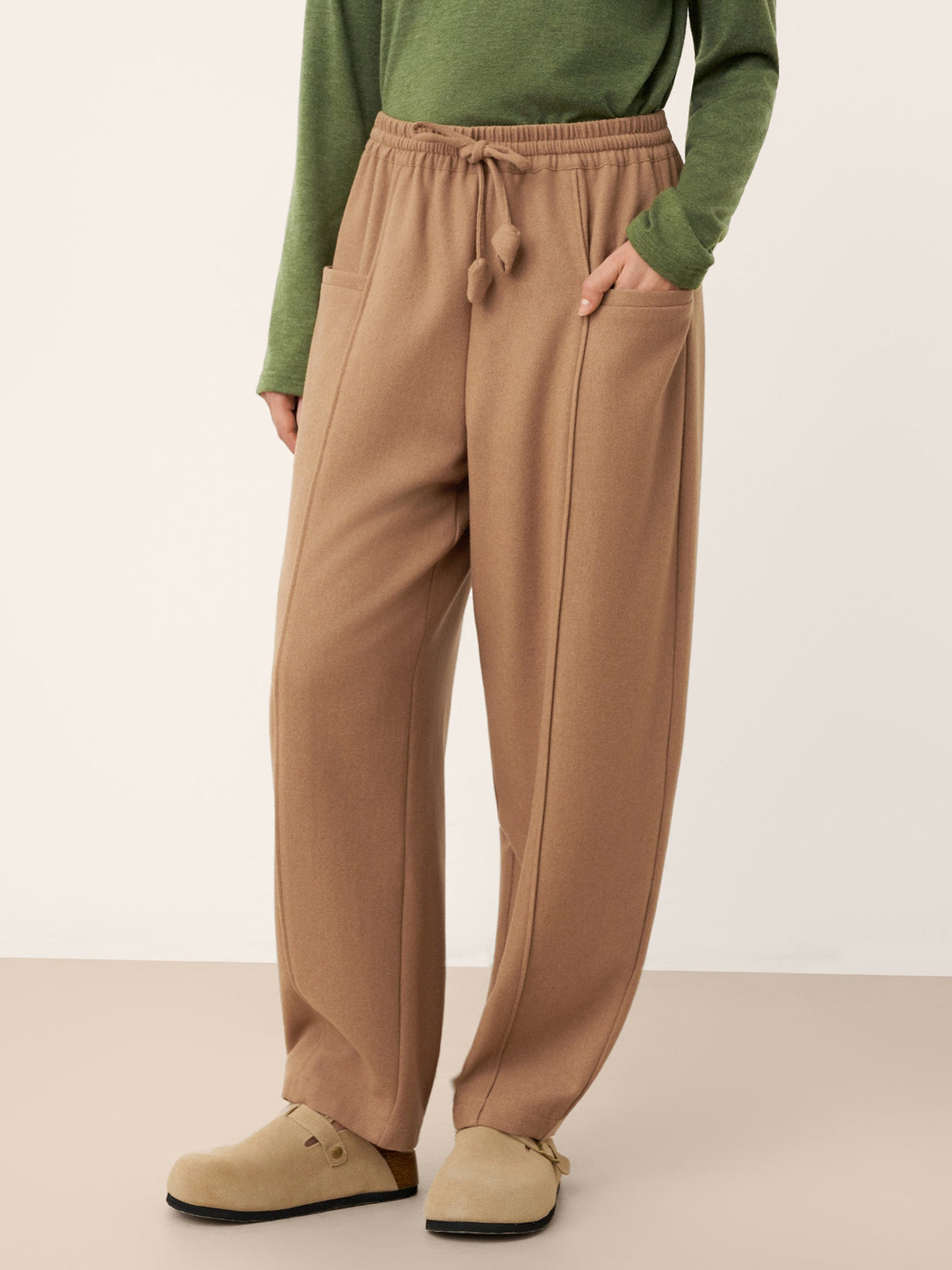 Priscilla | Wool Drawstring Trousers