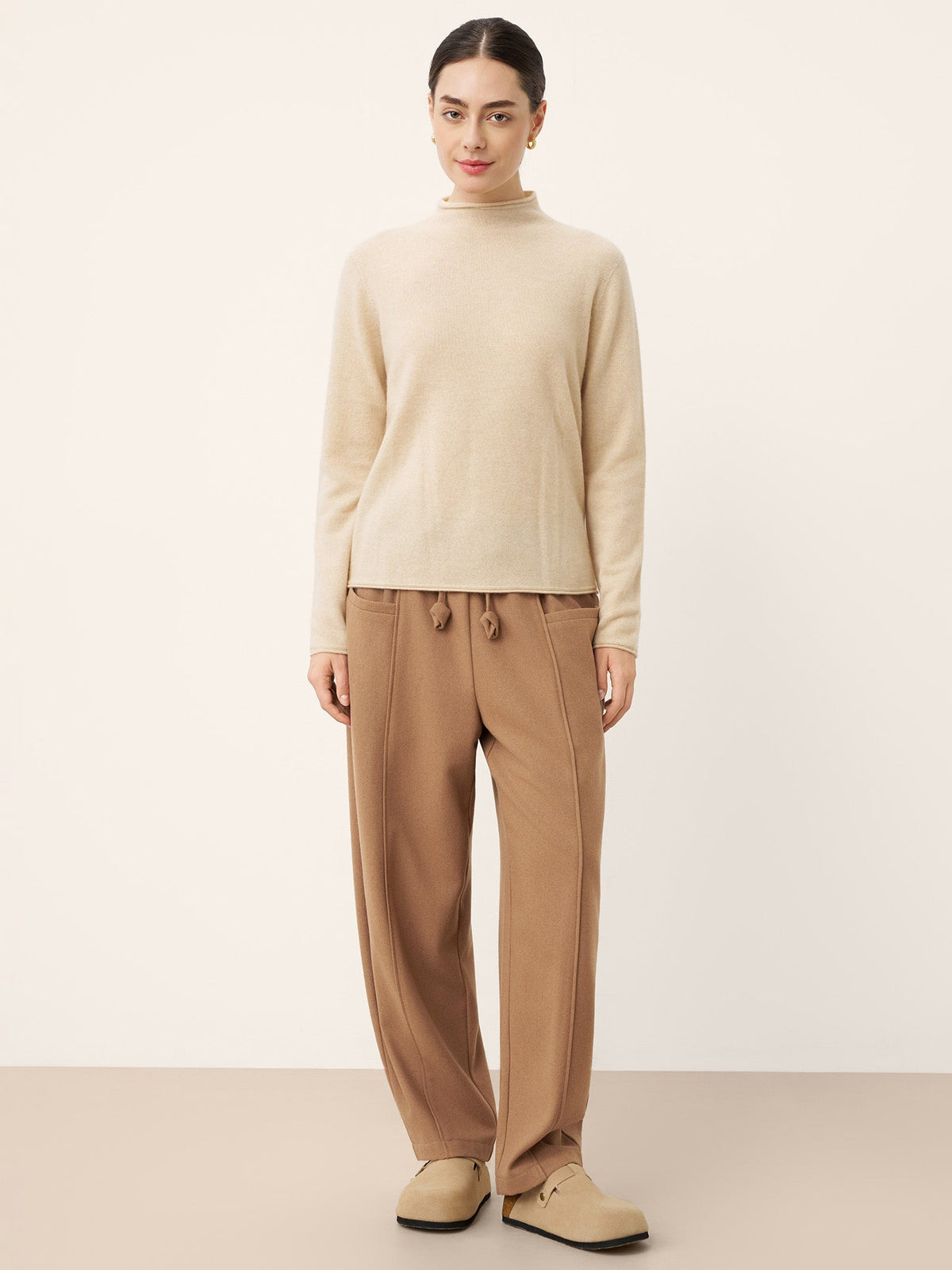 Priscilla | Wool Drawstring Trousers