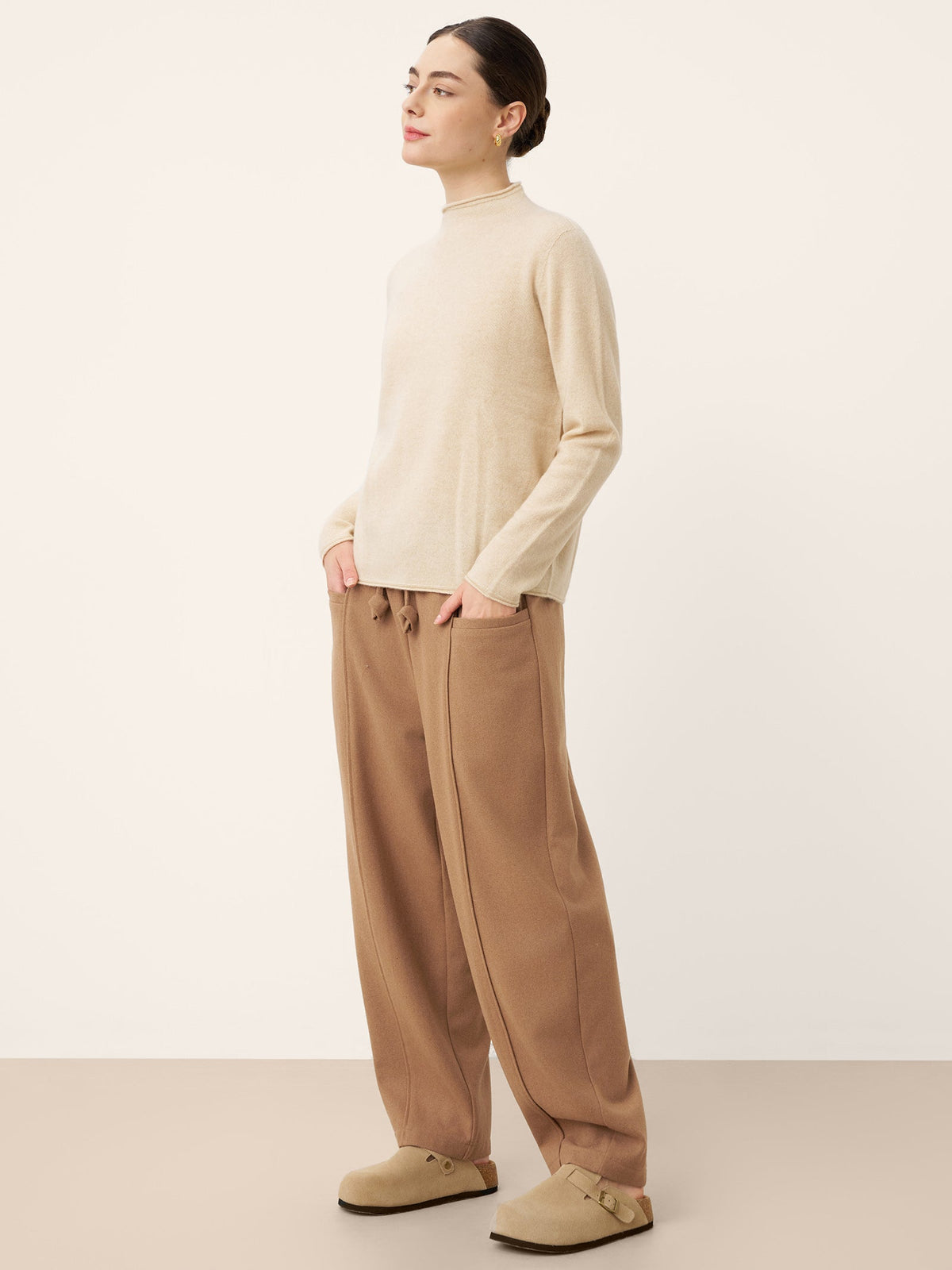 Priscilla | Wool Drawstring Trousers