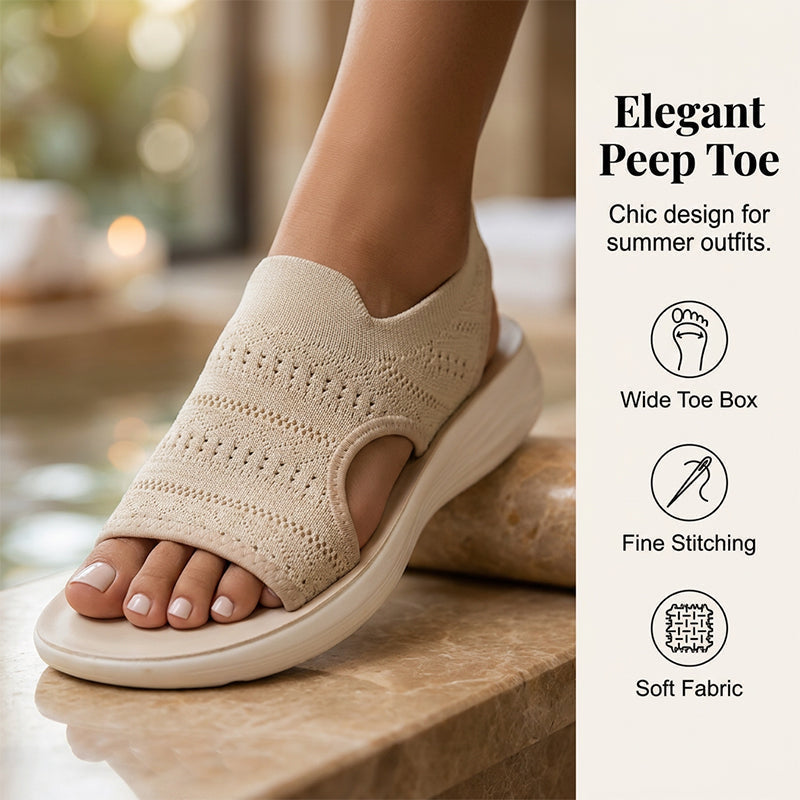 Faye | Knit Platform Sandals