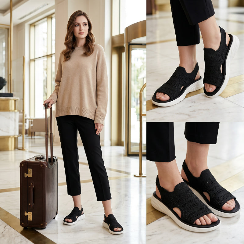 Faye | Knit Platform Sandals