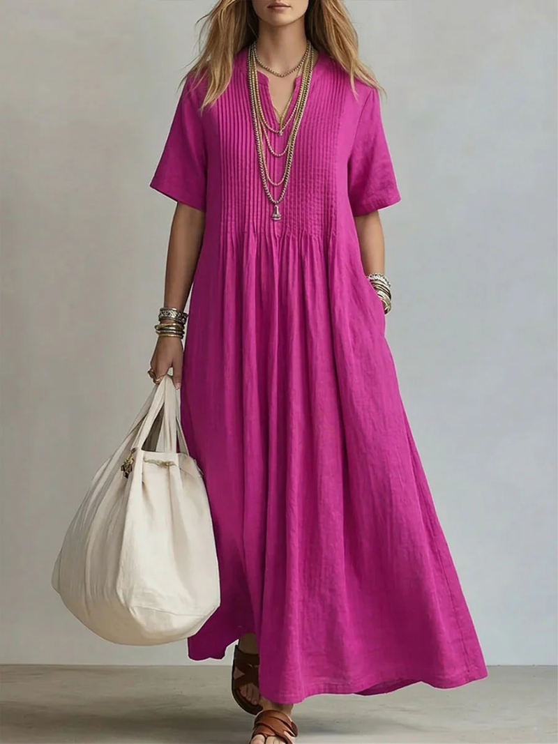 Margot | Pintuck Maxi Dress