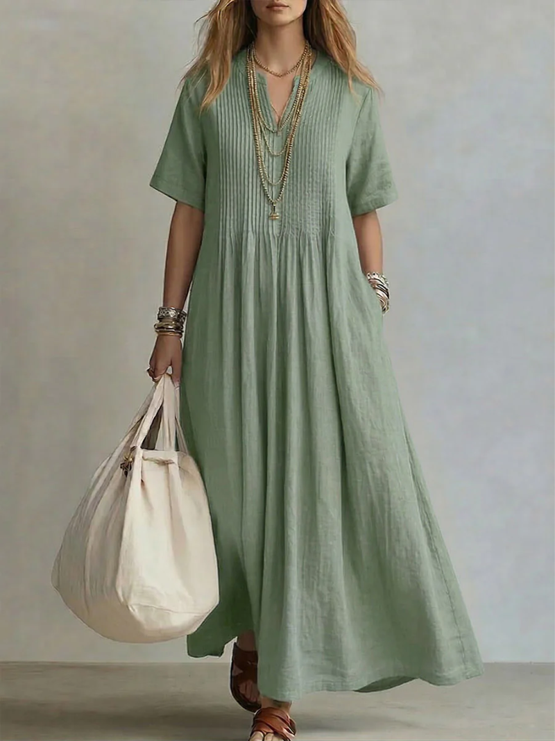 Margot | Pintuck Maxi Dress