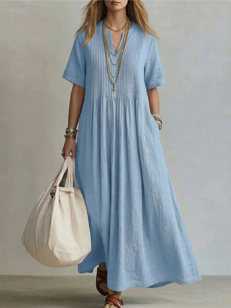 Margot | Pintuck Maxi Dress