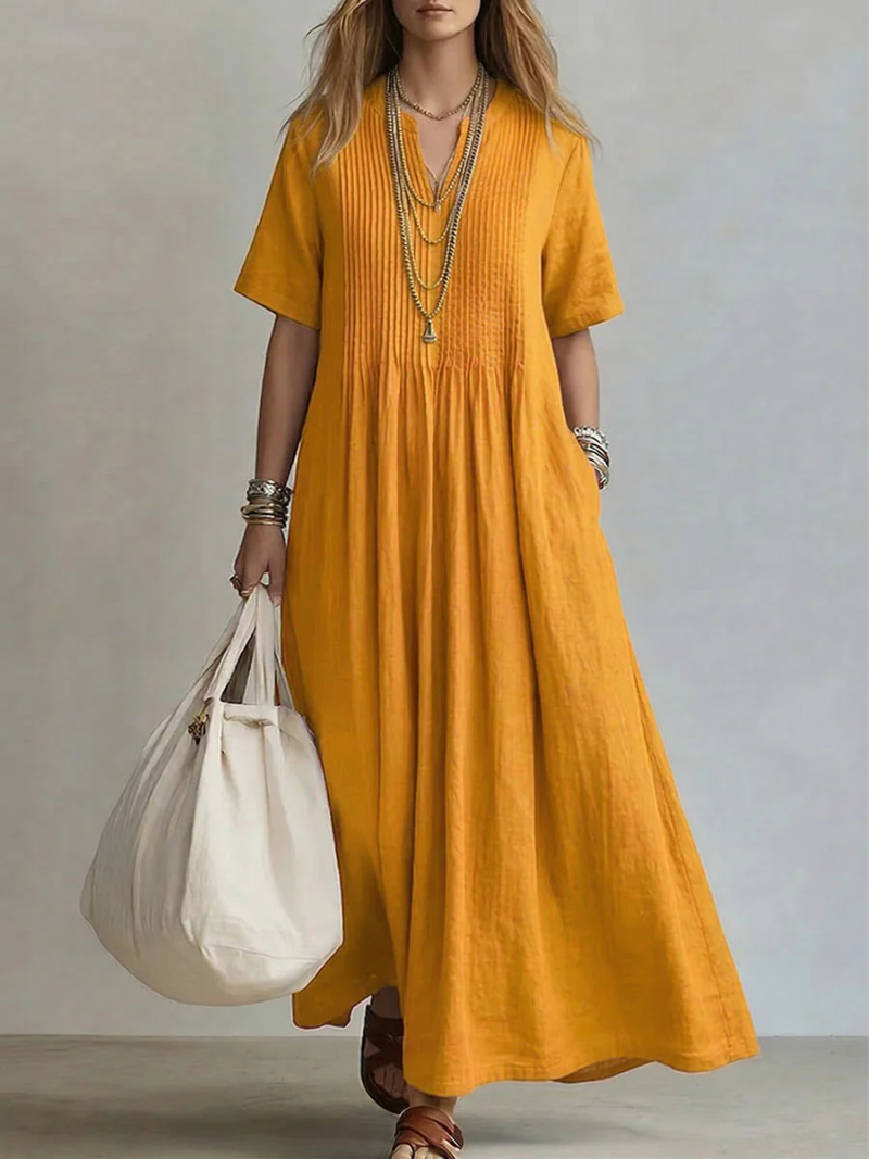 Margot | Pintuck Maxi Dress