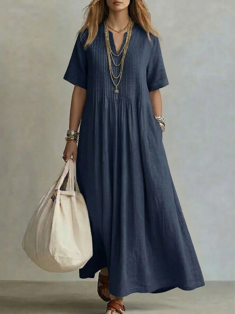 Margot | Pintuck Maxi Dress